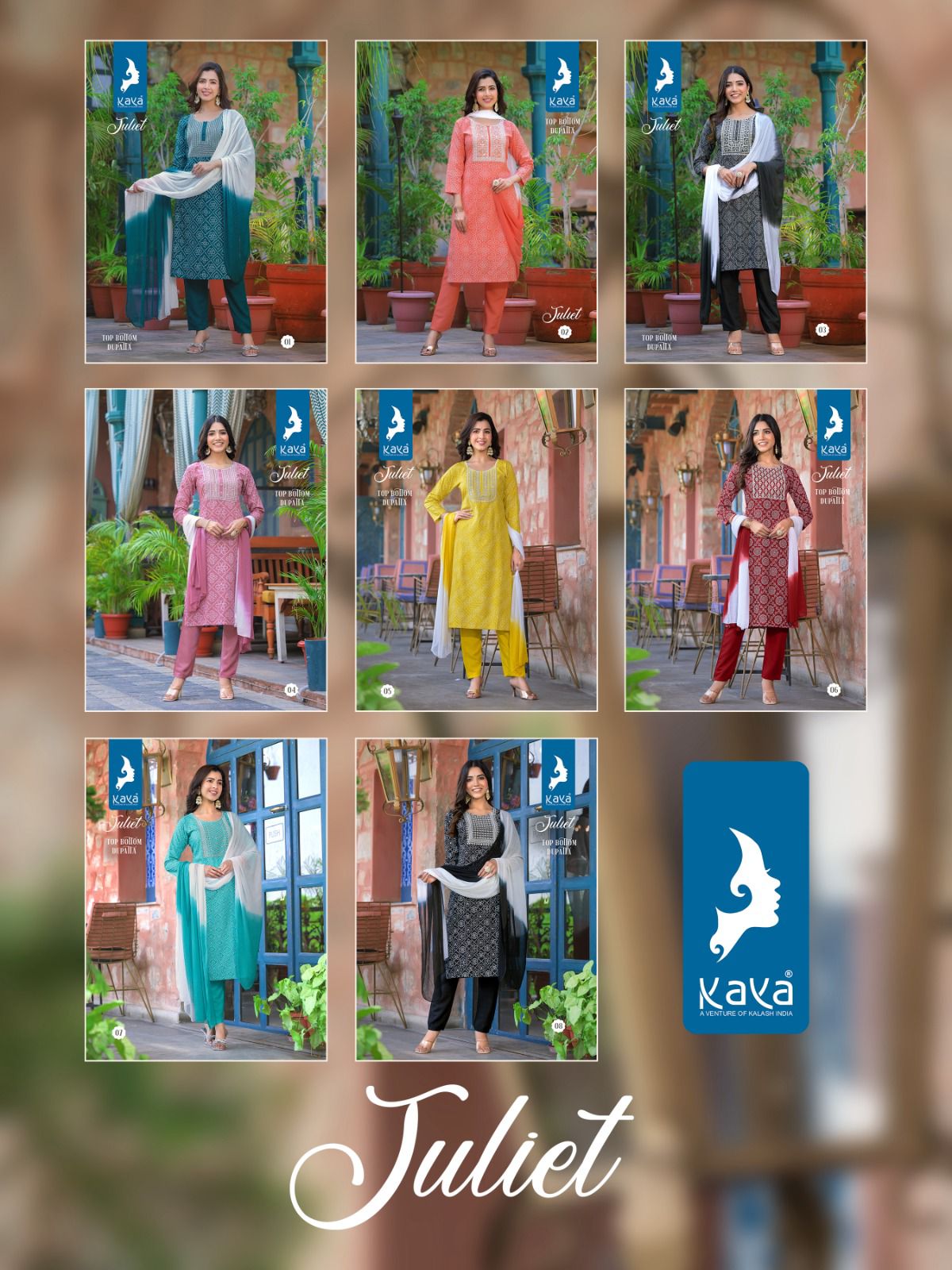 Juliet By Kaya Rayon Readymade Suits Catalog
